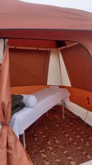 Tent dedicated to the spa during the trek on the Imperial Inca Trail
